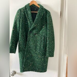 J Crew Daphne Green Tweed Women's Coat